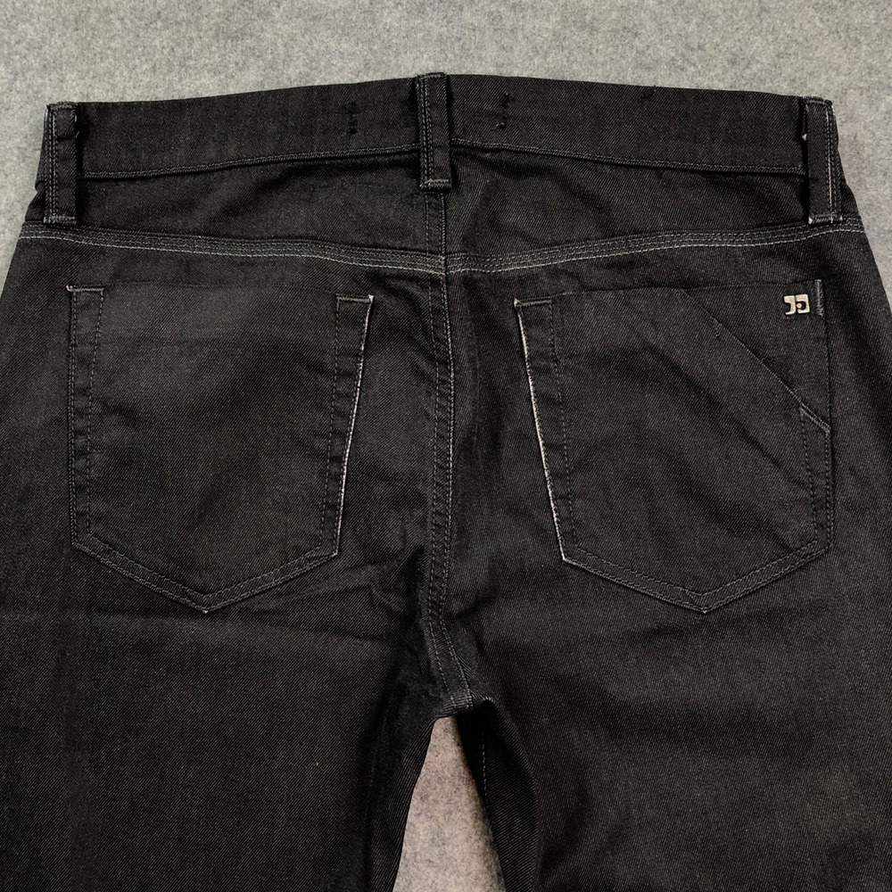 Joes Men Jeans 33x34 Black Brixton Straight Narrow Coated Rock Metallic Mid-rise - Picture 7 of 16